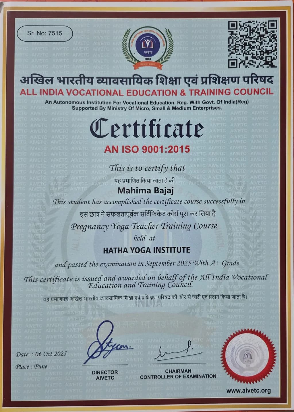 Pregnancy Yoga Teacher Training