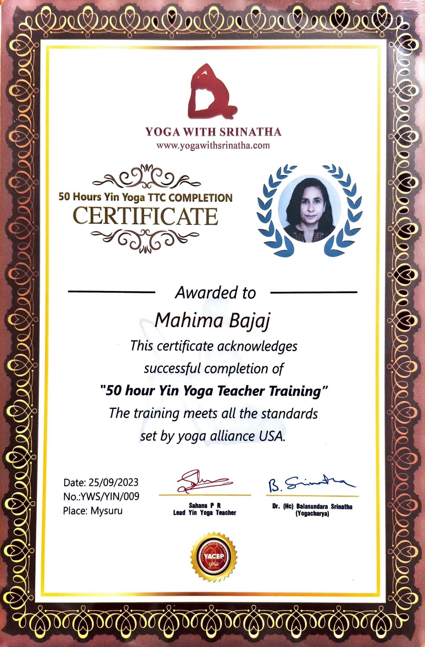 50-Hour Yin Yoga TTC