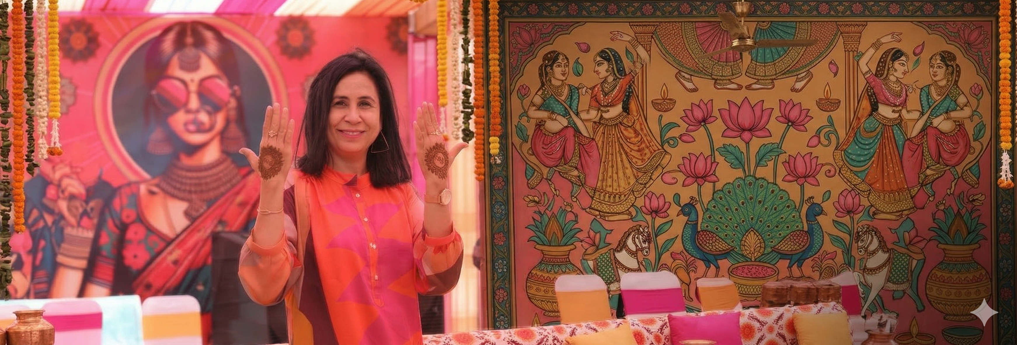 Mahima at a yoga and cultural event